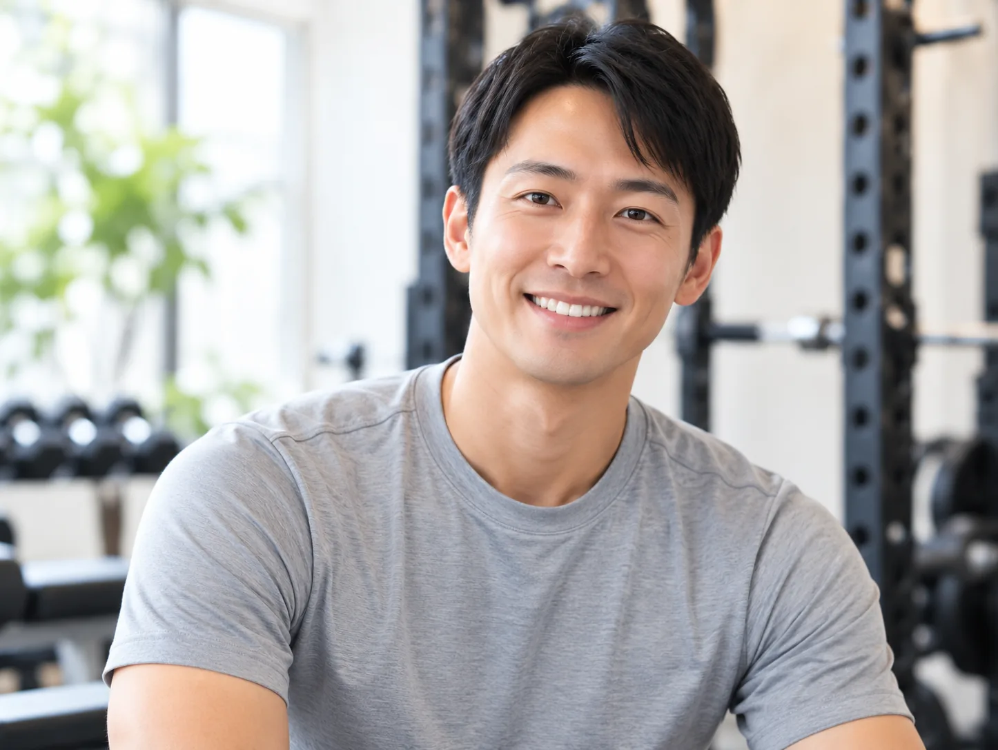 モニターの男性